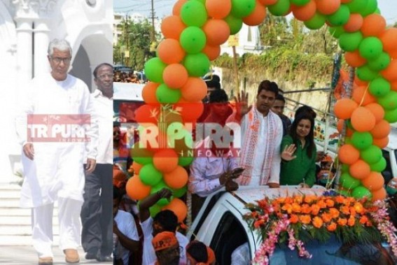 'Saffron Sunrise', after 'Red Sunset' in Tripura : BJP's Vijay Utsav marks Victory over 25 yrs Communist regime : Tripura eagerly waits for Modiâ€™s â€˜Golden Eraâ€™